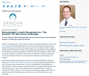 dermatologist, skin cancer, Dr. Adam Mamelak, Mohs Micrographic Surgery
