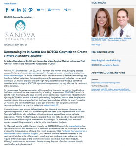 Austin dermatologists, BOTOX, Nefertiti neck lift, jaw reshaping, Dr. Adam Mamelak, Dr. Miriam Hanson