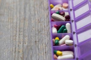 Medicines in a pillbox